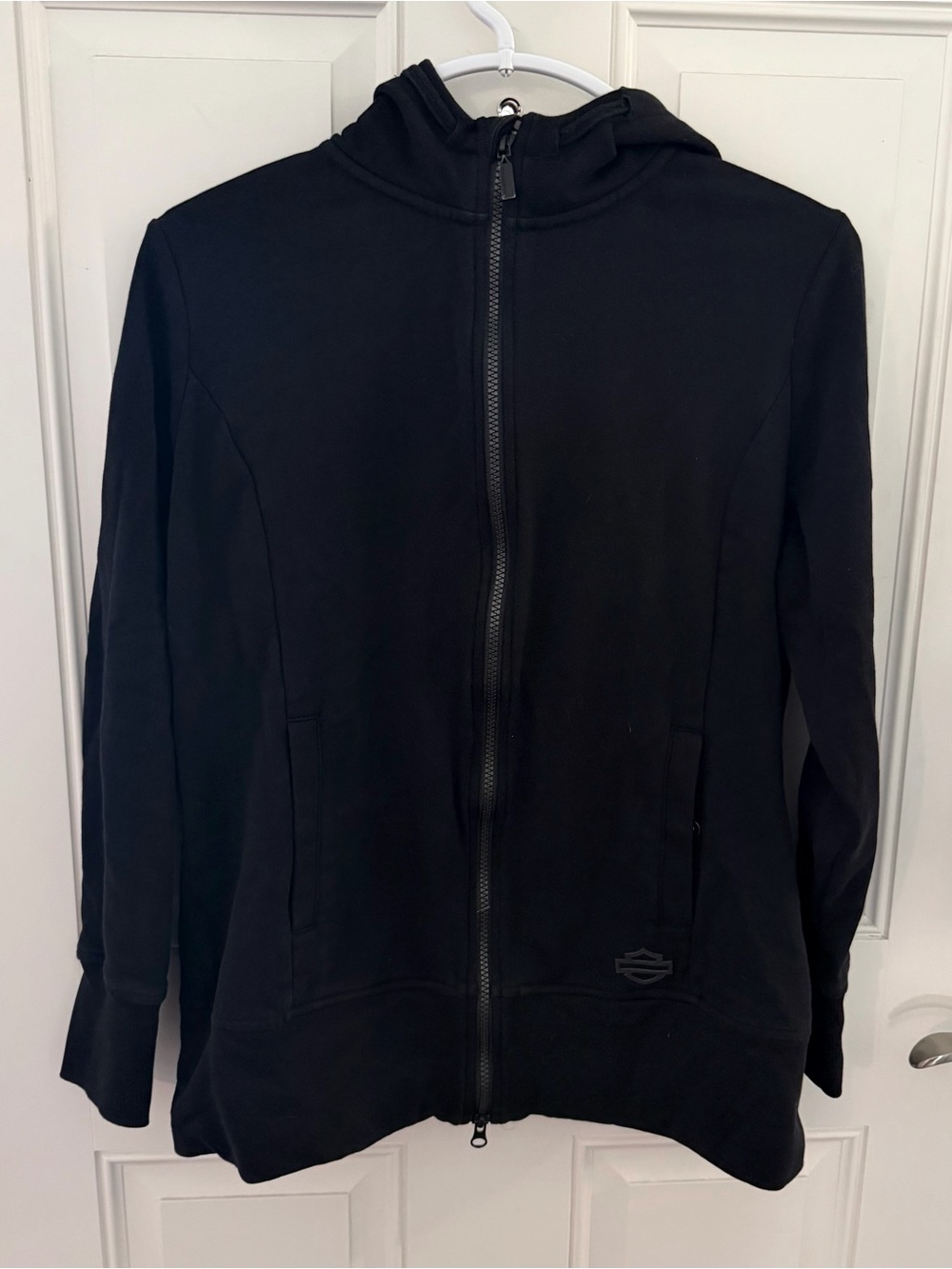 Harley-Davidson Jacket M | Black Hooded Studded Zip